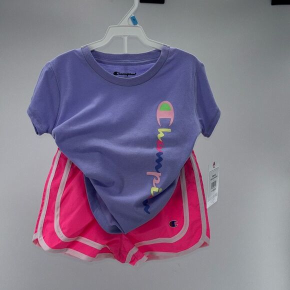 NWT Champion Enchanted Lilac Knockout Pink Two-Piece Matching Set Girls Size 5 - Picture 1 of 5